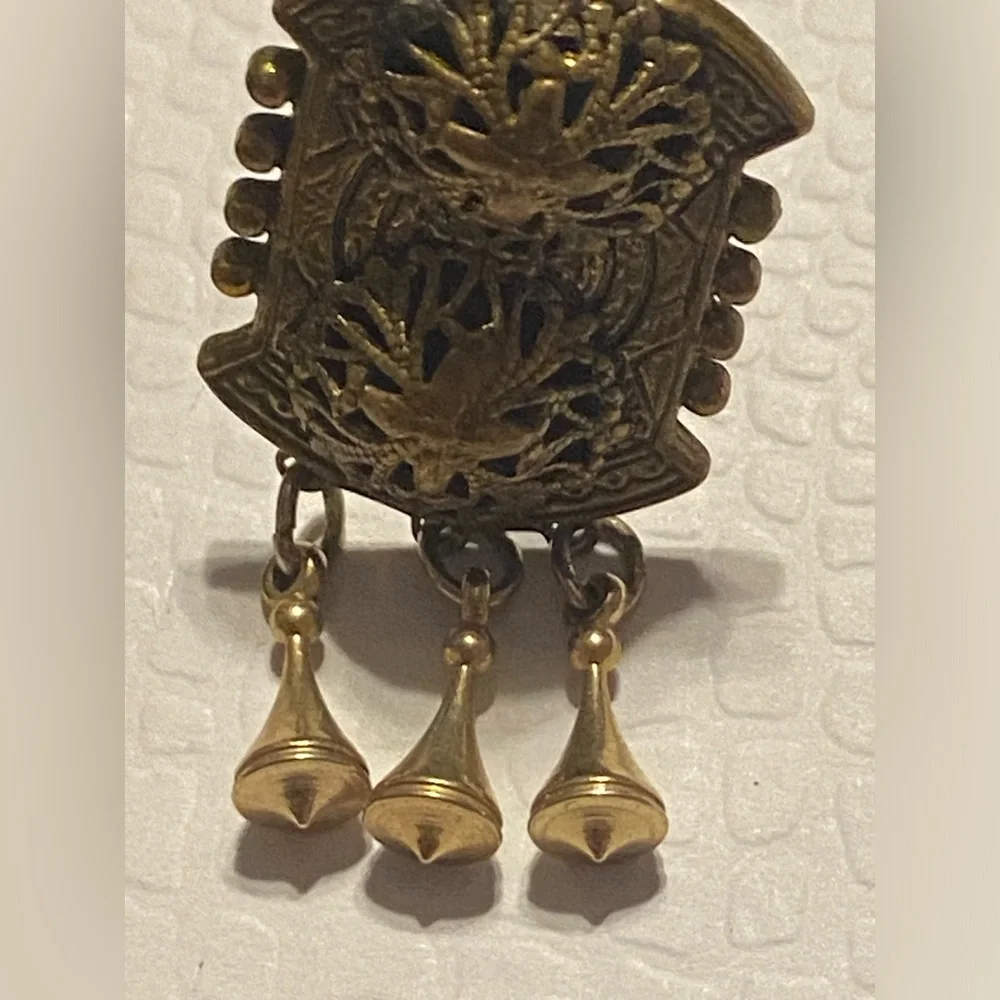 Antique Clip on Dangling Earrings #7029